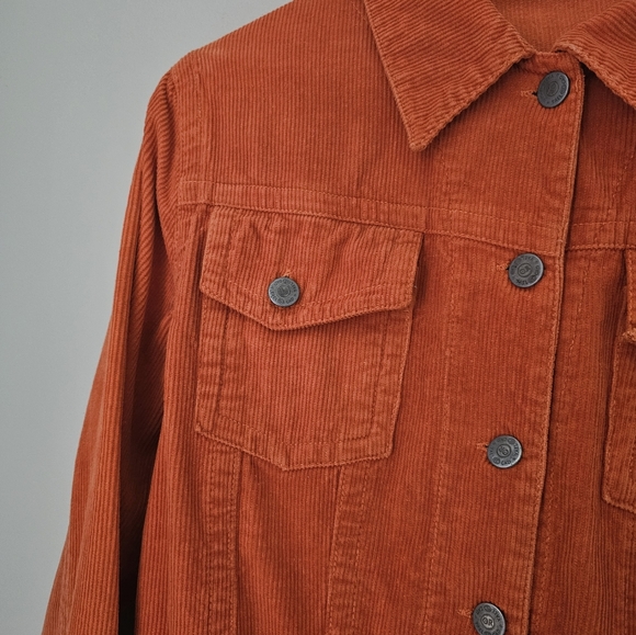 Orange corduroy jacket (size 4) - Picture 3 of 6